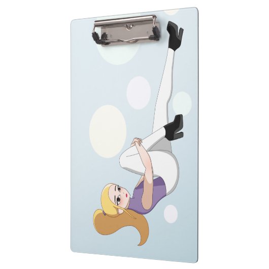 Blonde Anime Girl Klemmbrett (Links)