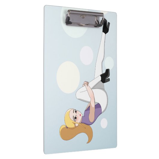 Blonde Anime Girl Klemmbrett (Rechts)