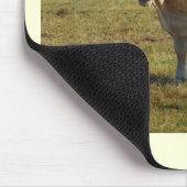 Blonde Aquitaine Kuh Mousepad (Ecke)