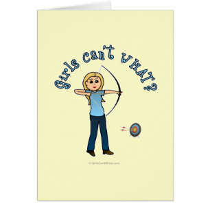 Blonde Archery in Blue