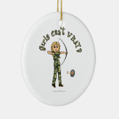Blonde Archery in Camouflage Keramikornament (Rechts)