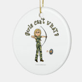 Blonde Archery in Camouflage Keramikornament (Links)