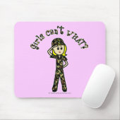 Blonde Army-Frau Mousepad (Mit Mouse)