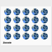 Blonde Astronaut Boy Gastgeschenk Labels Runder Aufkleber (Blatt)