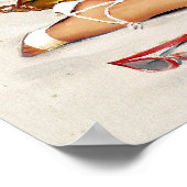 Blonde auf Sand Button Up Poster (Ecke)