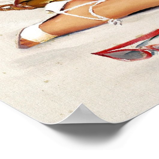 Blonde auf Sand Button Up Poster (Ecke)