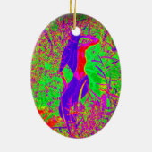 Blonde-Aussichtshemme Keramik Ornament (Hinten)
