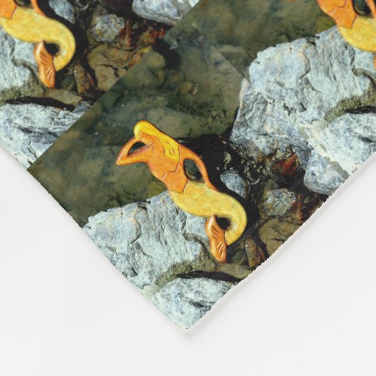 Blonde-Aussichtspersonen Fleecedecke (Ecke)