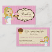 Blonde Bäcker-Kuchen-Visitenkarten D12 Visitenkarte (Vorne/Hinten)