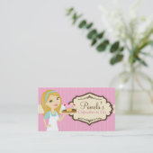 Blonde Bäcker-Kuchen-Visitenkarten D12 Visitenkarte (Stehend Vorderseite)