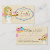 Blonde Bäcker-Kuchen-Visitenkarten D13 Visitenkarte (Vorne/Hinten)