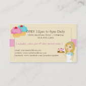 Blonde Bäcker-Kuchen-Visitenkarten D13 Visitenkarte (Rückseite)