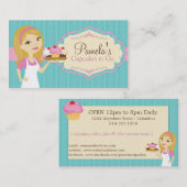 Blonde Bäcker-Kuchen-Visitenkarten D15 Visitenkarte (Vorne/Hinten)