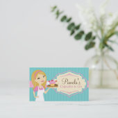 Blonde Bäcker-Kuchen-Visitenkarten D15 Visitenkarte (Stehend Vorderseite)