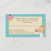 Blonde Bäcker-Kuchen-Visitenkarten D15 Visitenkarte (Rückseite)