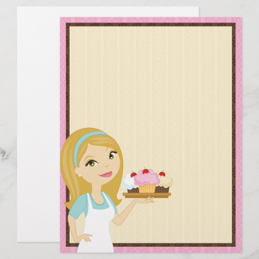 Blonde Baker Cupcake D12 Buchstaben 5 (Vorne/Hinten)