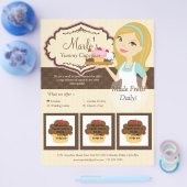 Blonde Baker Cupcake D12 Flyer mit Fotos D1c (Einzeln)