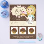 Blonde Baker Cupcake D12 Flyer mit Fotos D3 (Einzeln)