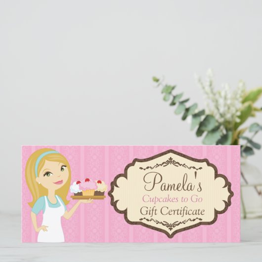 Blonde Baker Cupcake D12 Geschenkgutschein 2 (Stehend Vorderseite)