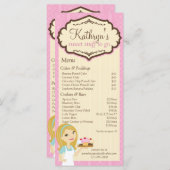 Blonde Baker Cupcake D12 Menu Rack Card 3 Menükarte (Vorne/Hinten)