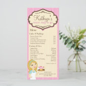 Blonde Baker Cupcake D12 Menu Rack Card 3 Menükarte (Stehend Vorderseite)