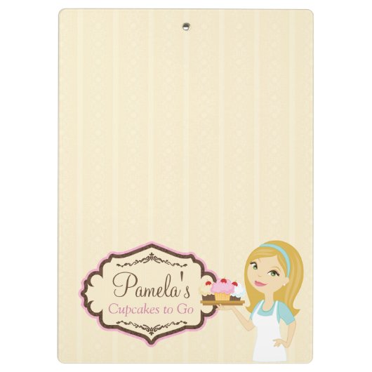 Blonde Baker Cupcake D12 Zwischenablage 1 Klemmbrett (Rückseite)