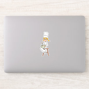Blonde Baker Girl Sticker