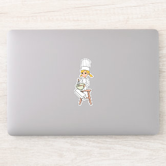Blonde Baker Girl Sticker