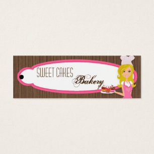 Blonde Baker im Pink-Cup-Produkt-Hang-Etikett