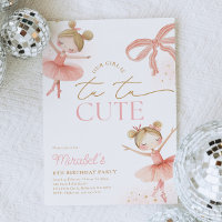 Blonde Ballerina Birthday Einladung