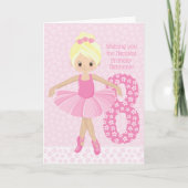 Blonde Ballerina Birthday Karte (Vorderseite)