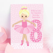 Blonde Ballerina Birthday Karte