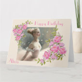 Blonde ballerina , ein Mädchen, das eine Ballettka Karte (Vorderseite)