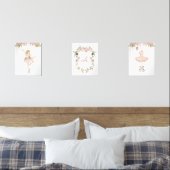 Blonde ballerina monogramm Mädchenzimmer Bilderwand Sets (Schlafzimmer)