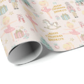 Blonde Ballerina Personalisiert Nutcracker Geschenkpapier (Rolleneckpunkt)