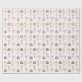Blonde Ballerina Personalisiert Wrapping Paper Geschenkpapier (Flach)