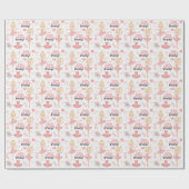 Blonde Ballerina Personalisiert Wrapping Paper Geschenkpapier (Flach)