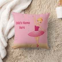 Blonde Ballerina Throw Kissen