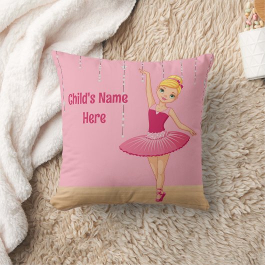 Blonde Ballerina Throw Kissen (Decke)