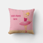 Blonde Ballerina Throw Kissen (Vorderseite)