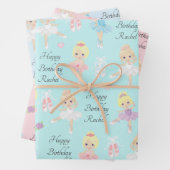 Blonde Ballerina Wrapping Paper Sheets Geschenkpapier Set (Beispiel)