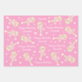 Blonde Ballerina Wrapping Paper Sheets Geschenkpapier Set (Vorderseite 3)