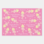 Blonde Ballerina Wrapping Paper Sheets Geschenkpapier Set (Vorderseite 2)