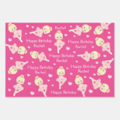 Blonde Ballerina Wrapping Paper Sheets Geschenkpapier Set (Vorderseite)