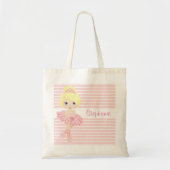 Blonde Ballerina Zwei-Seiten-Tote-Tasche Tragetasche (Vorne)