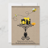 Blonde Bay Bee Boy auf dem Weg Babydusche Einladung (Rückseite)