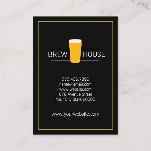 Blonde Beer IPA Brewmaster Visitenkarte (Rückseite)