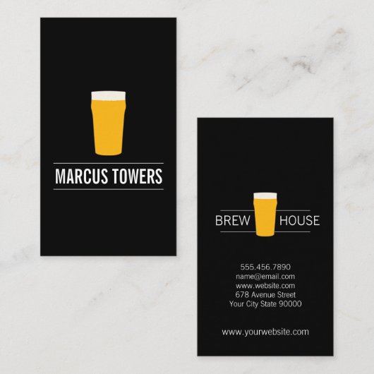 Blonde Beer IPA Brewmaster Visitenkarte (Vorne/Hinten)