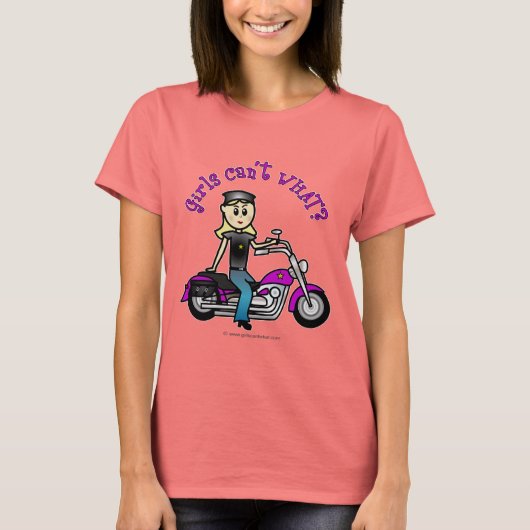 Blonde Biker T-Shirt (Vorderseite)
