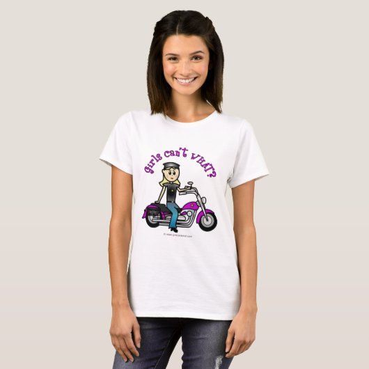 Blonde Biker T-Shirt (Vorne ganz)
